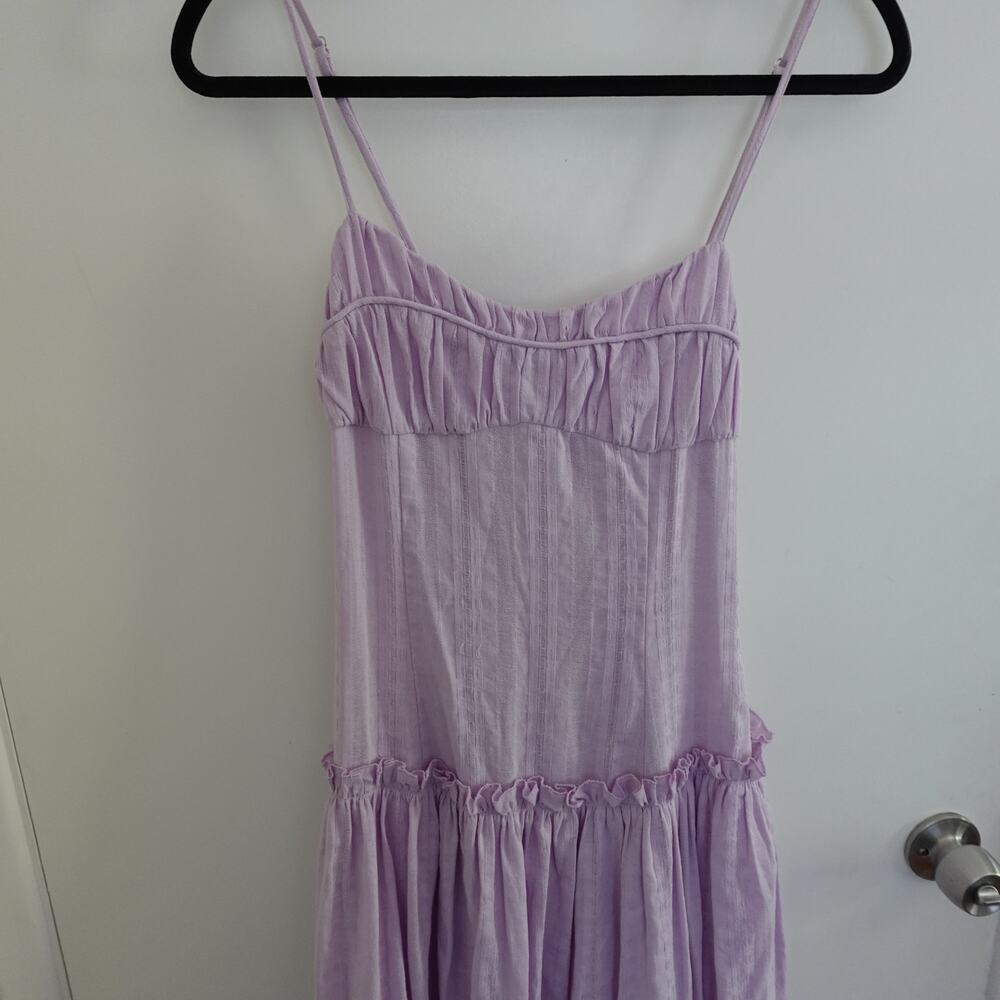Peppermayo Jacinda Drop Waist Maxi Dress Lavender 4 Wedding Guest Cottagecore - Picture 4 of 16
